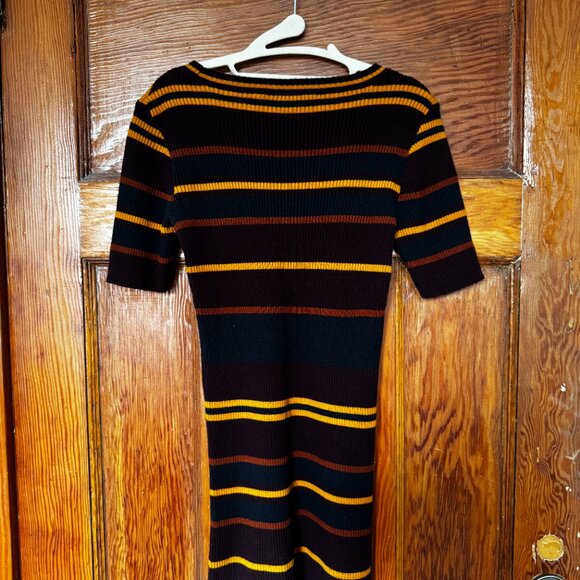 Striped knit bodycon t-shirt dress - Picture 3 of 3